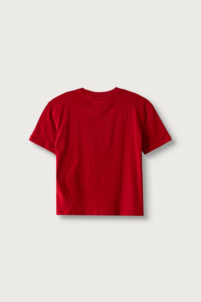 Tommy Hilfiger T-shirt basic dziecięcy bawełniany KS0KS00756.92.122.9BY2 czerwony AW26