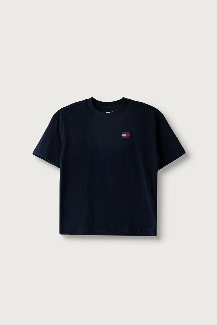 Tommy Hilfiger T-shirt basic dziecięcy bawełniany granatowy KS0KS00756.92.122.9BY2