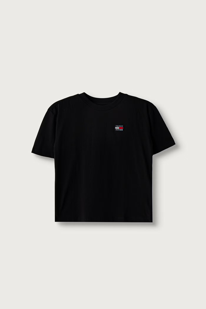 Tommy Hilfiger T-shirt basic dziecięcy bawełniany czarny KS0KS00756.92.122.9BY2