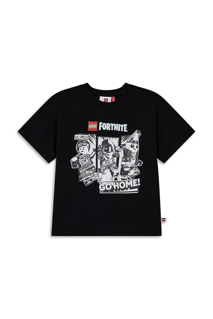Lego T-shirt dziecięcy bawełniany LWTANO 631 czarny 60.1101.1973