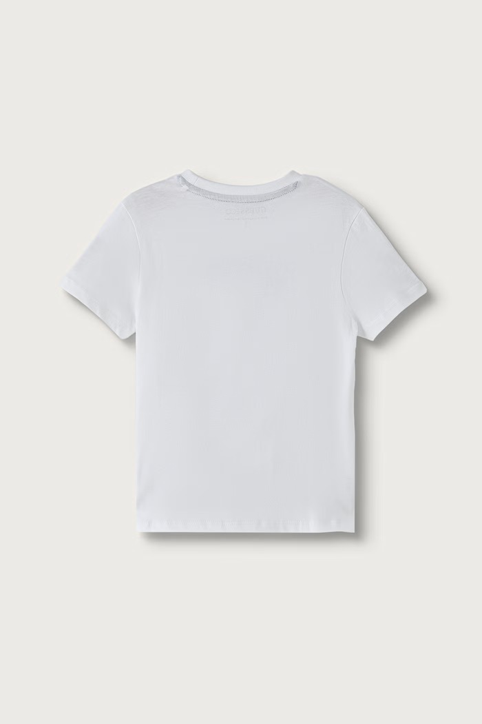 Guess T-shirt dziecięcy bawełniany N6BI07.K5859.9BY2 biały AW26