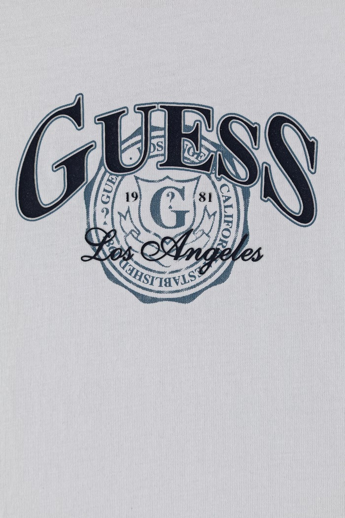 Chłopiec Guess T-shirt dziecięcy bawełniany N6BI07.K5859.9BY2 biały