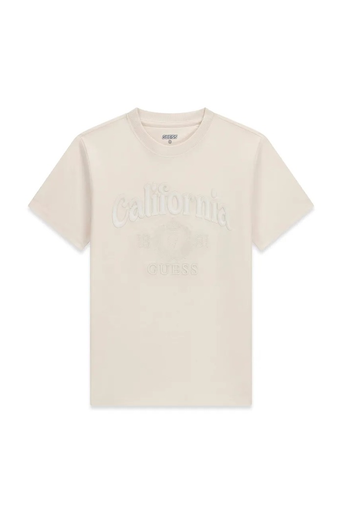 Guess T-shirt dziecięcy bawełniany beżowy L6BI35.K7252.9BY2