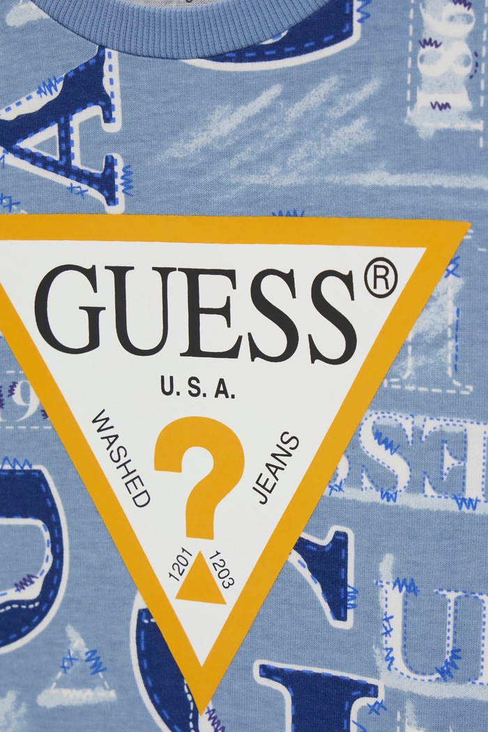 Chłopiec Guess T-shirt dziecięcy bawełniany L6BI17.K5743.9BY2 niebieski