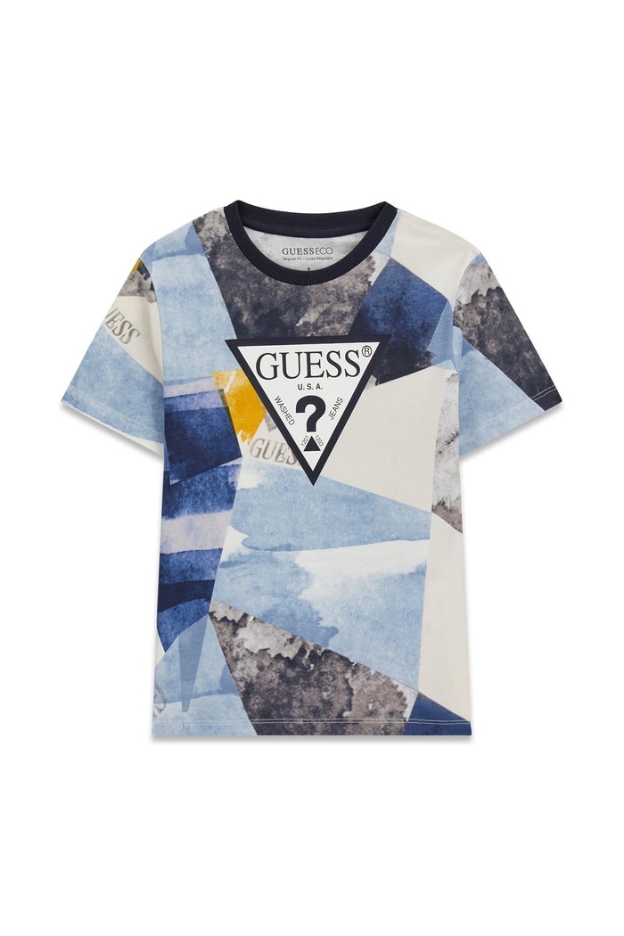 Guess T-shirt dziecięcy bawełniany niebieski L6BI17.K5743.9BY2