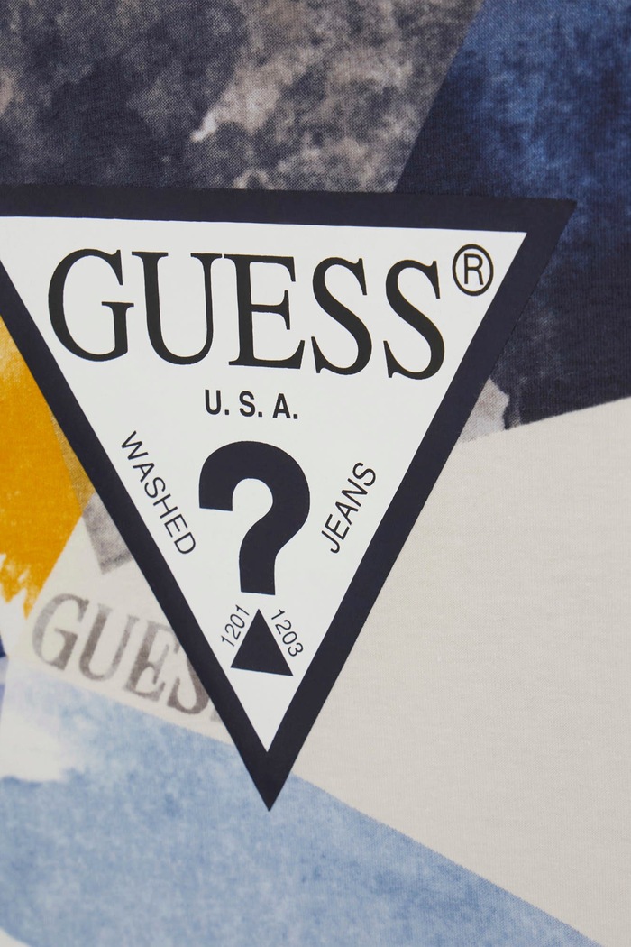 Chłopiec Guess T-shirt dziecięcy bawełniany L6BI17.K5743.9BY2 niebieski