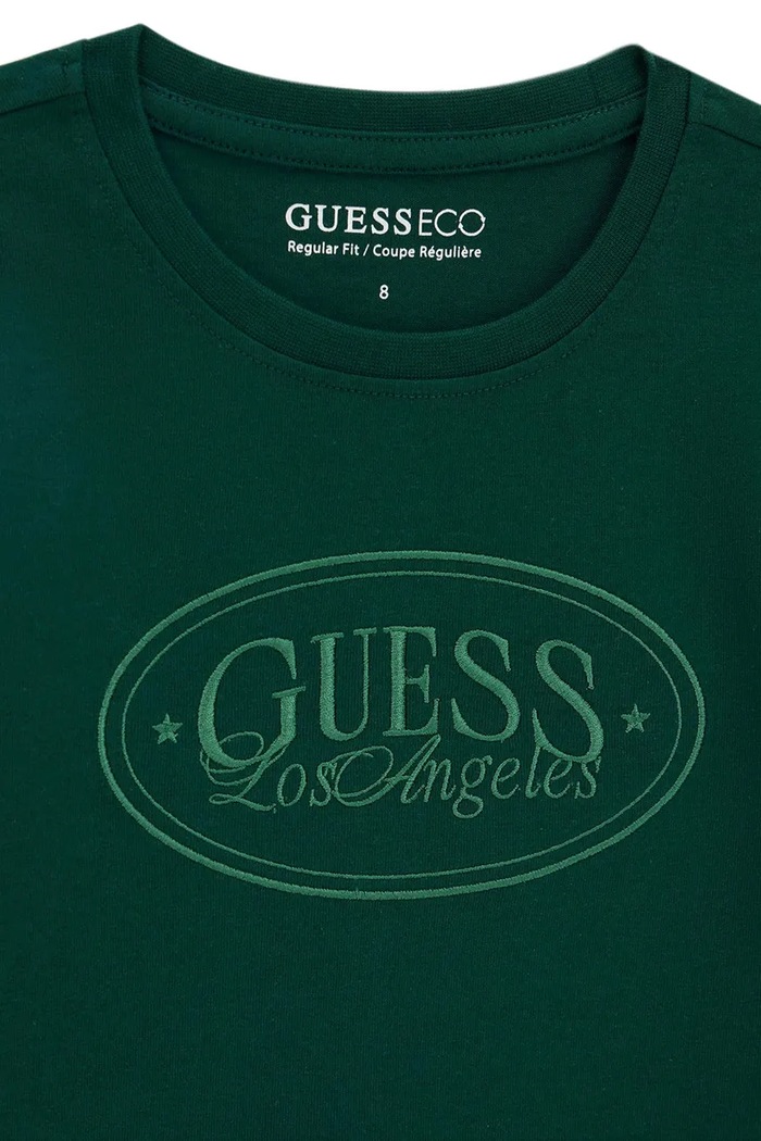 Chłopiec Guess T-shirt dziecięcy bawełniany L6BI12.K5733.9BY2 zielony