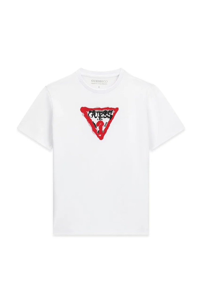 Guess T-shirt dziecięcy bawełniany biały L6BI08.K5729.9BY2