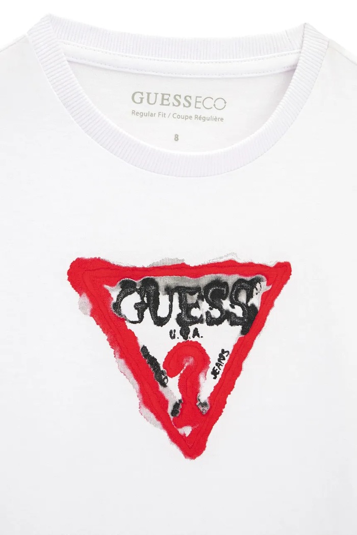 Chłopiec Guess T-shirt dziecięcy bawełniany L6BI08.K5729.9BY2 biały