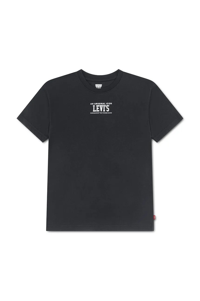 Levi's T-shirt dziecięcy z bawełną REV THE ENGINE TEE czarny 9ER484