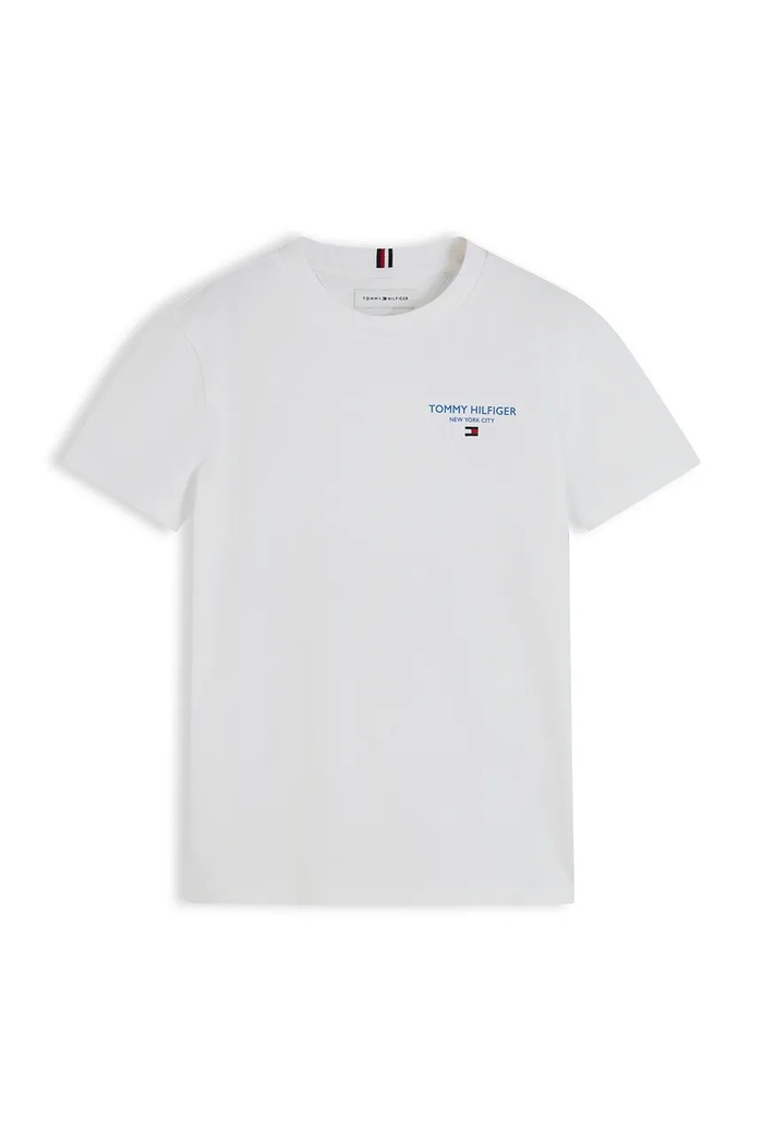 Tommy Hilfiger T-shirt basic dziecięcy bawełniany KB0KB10646.128.176.9BY2 biały AW26
