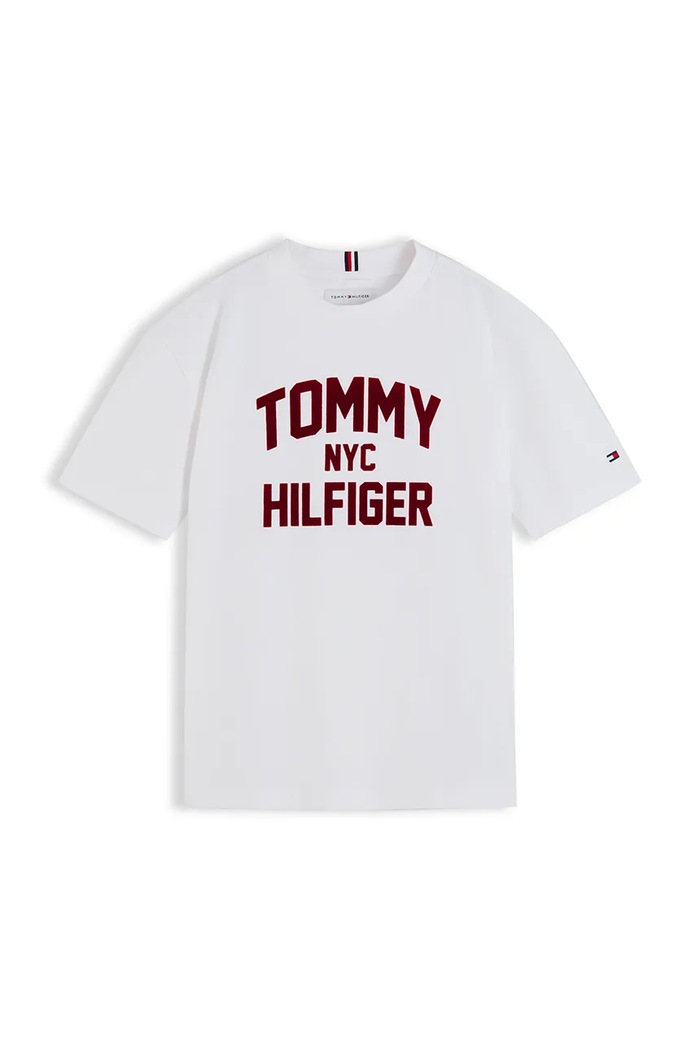 Tommy Hilfiger T-shirt dziecięcy bawełniany KB0KB10641.9BY2 biały AW26
