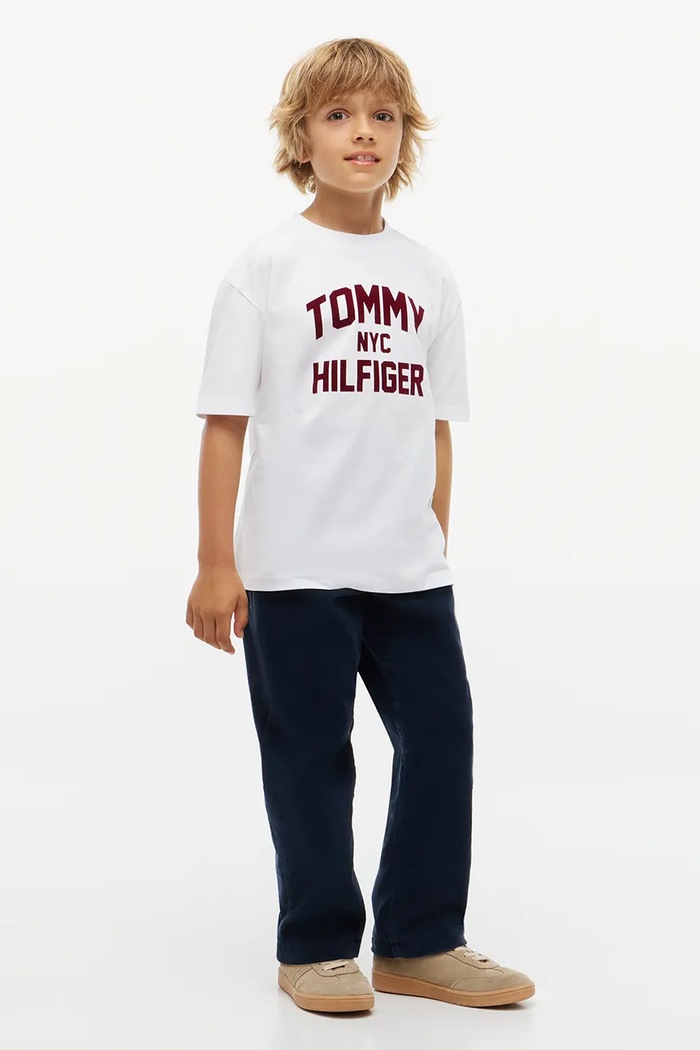 T-shirt dziecięcy bawełniany Tommy Hilfiger KB0KB10641.9BY2 biały