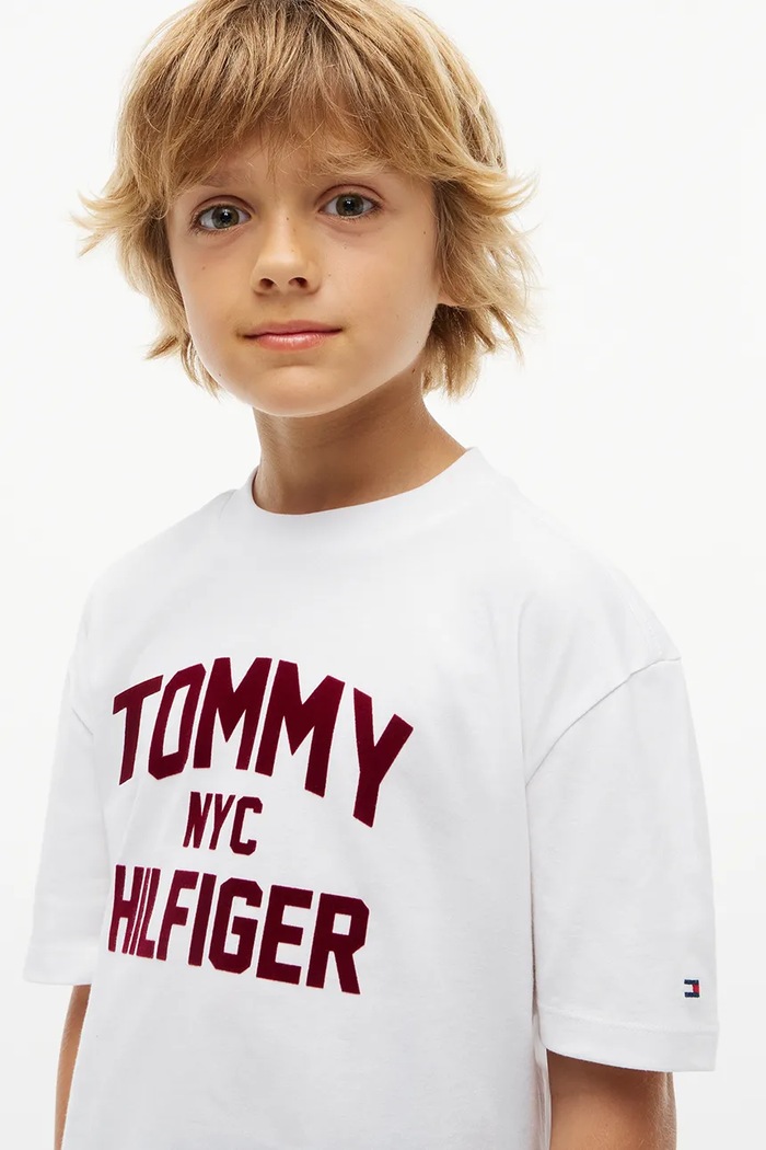 T-shirt dziecięcy bawełniany Tommy Hilfiger biały KB0KB10641.9BY2