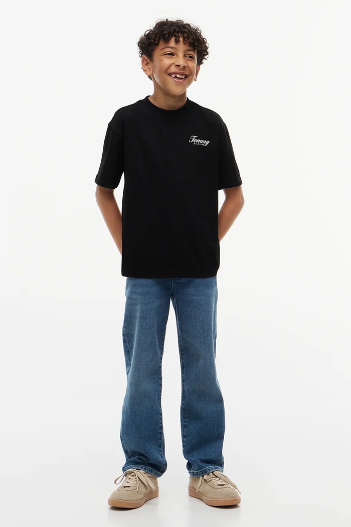 T-shirt dziecięcy bawełniany Tommy Hilfiger KB0KB10649.9BY2 czarny