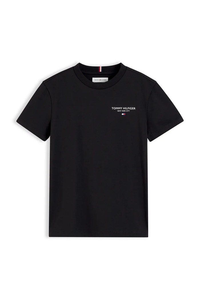 Tommy Hilfiger T-shirt basic dziecięcy bawełniany KB0KB10646.9BY2 czarny AW26