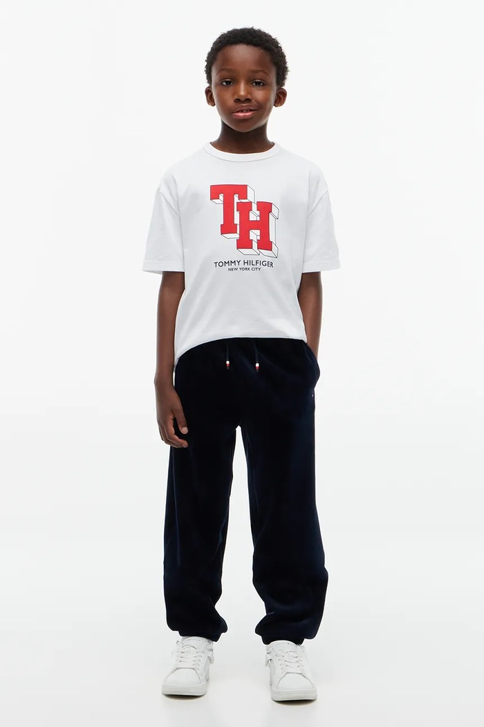 Tommy Hilfiger T-shirt dziecięcy bawełniany biały KB0KB10712.9BY2