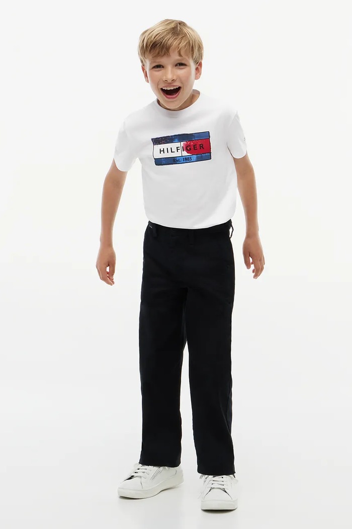 T-shirt dziecięcy bawełniany Tommy Hilfiger KB0KB10769.128.176.9BY2 biały