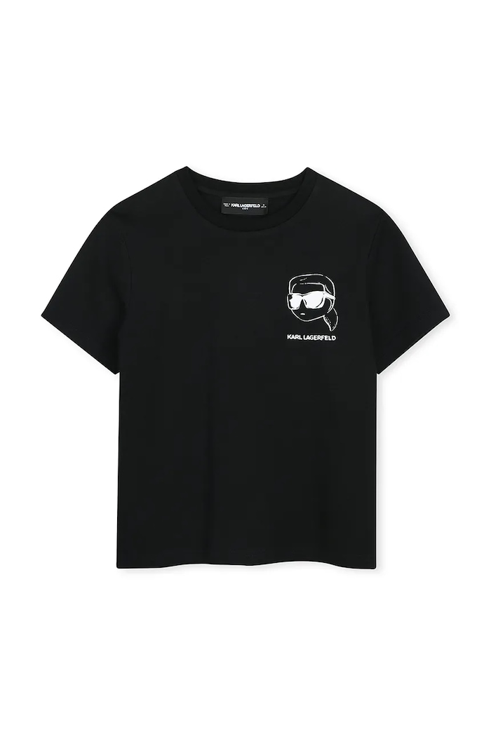 Karl Lagerfeld tricou pentru copii din bumbac negru Z31359.114.150