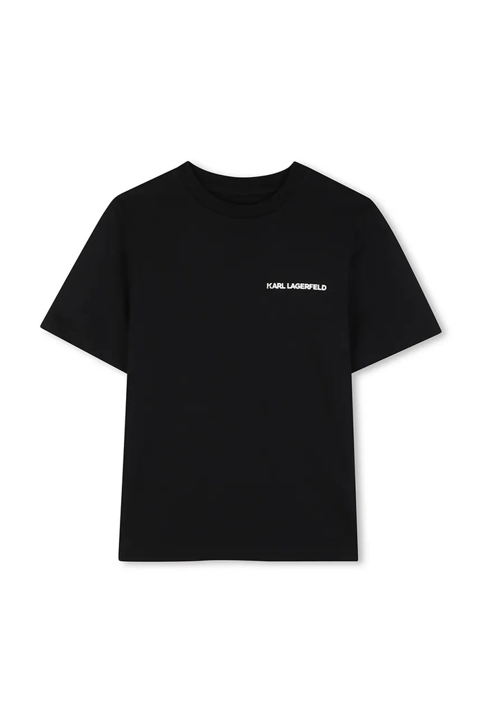 Chłopiec Karl Lagerfeld T-shirt dziecięcy bawełniany 2-pack Z31469.114.150 czarny