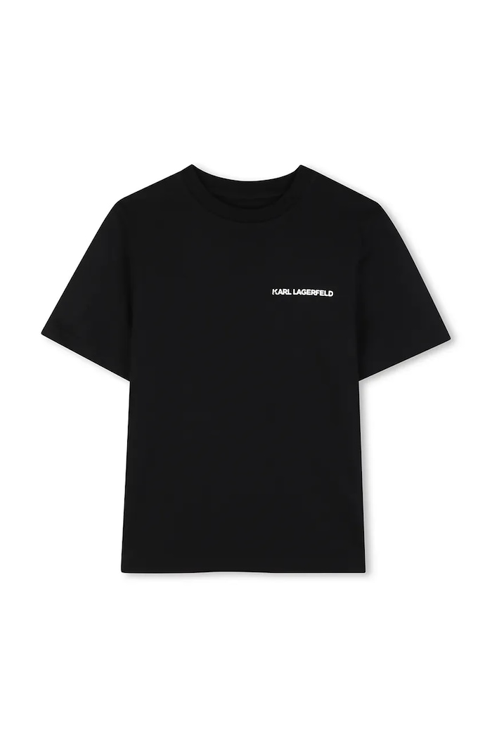 Băieți Karl Lagerfeld tricou pentru copii din bumbac pachet de 2 Z31469.114.150 negru