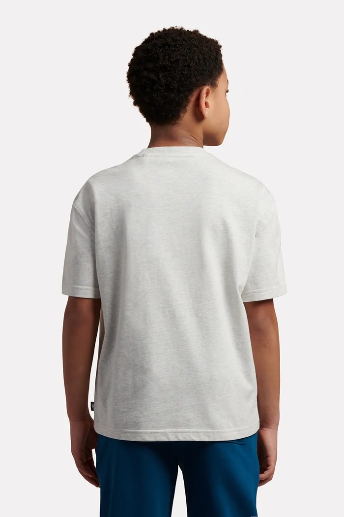 T-shirt dziecięcy bawełniany New Balance biały YT62H1BR
