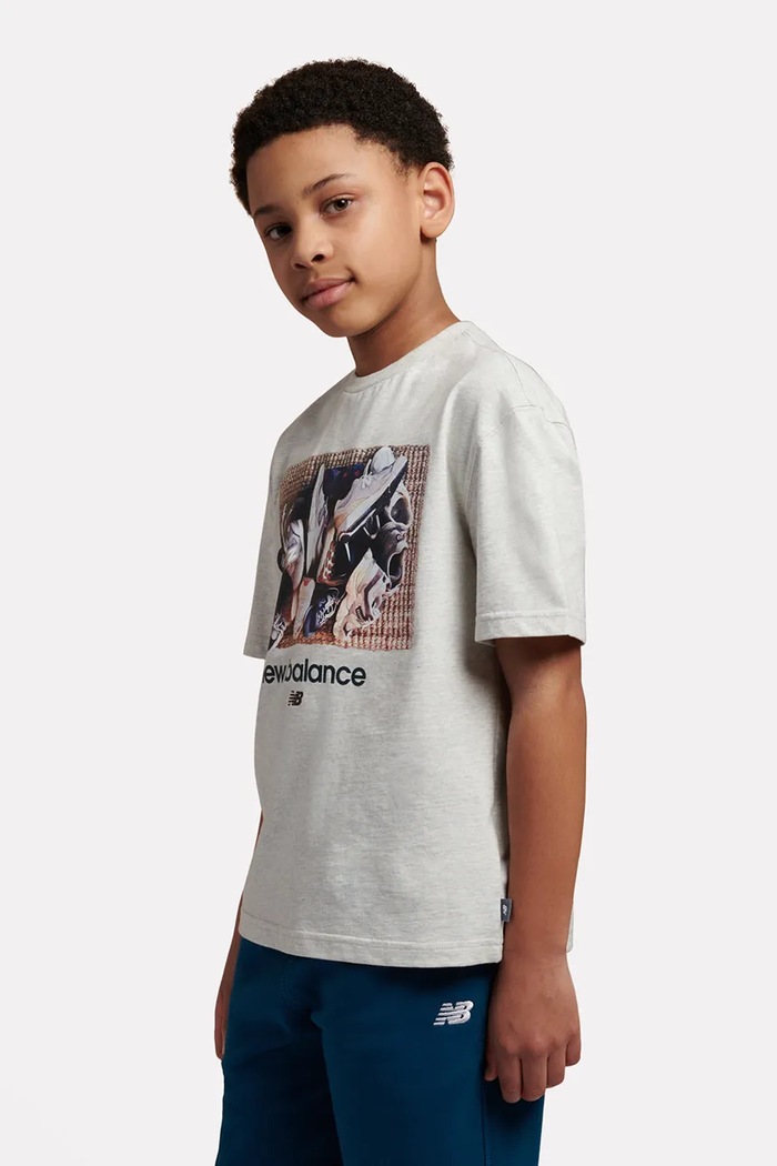 New Balance T-shirt dziecięcy bawełniany YT62H1BR