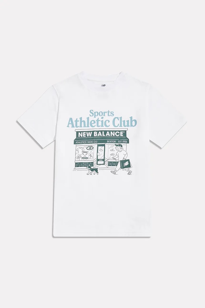 New Balance T-shirt dziecięcy bawełniany biały YT62C0UC