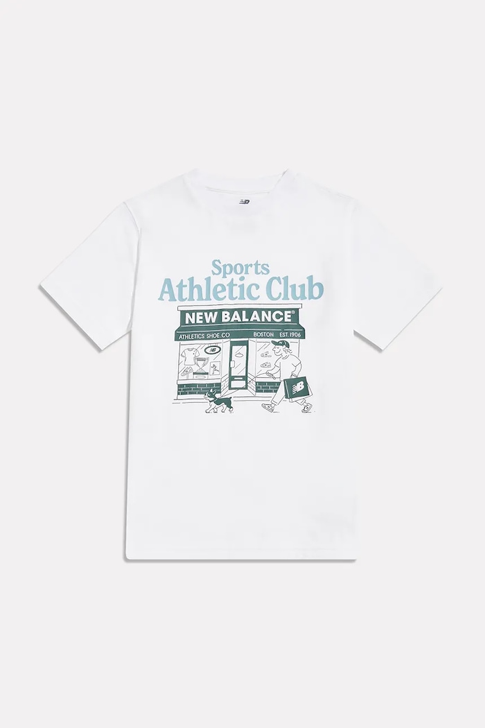 New Balance T-shirt dziecięcy bawełniany biały YT62C0UC