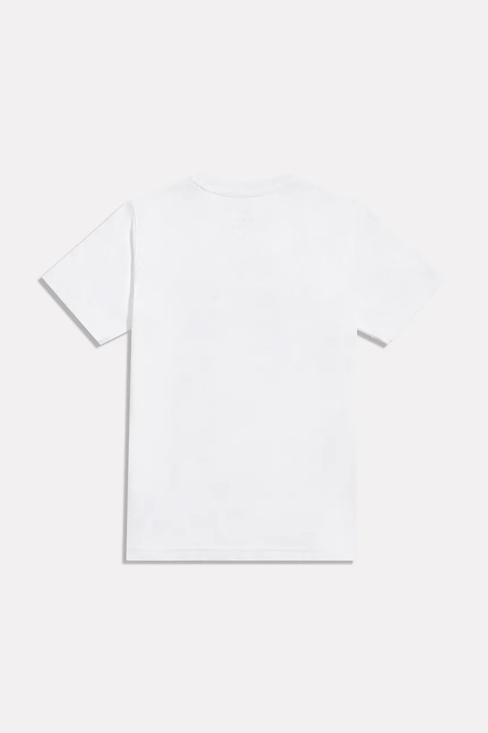 New Balance T-shirt dziecięcy bawełniany YT62C0UC biały AW26