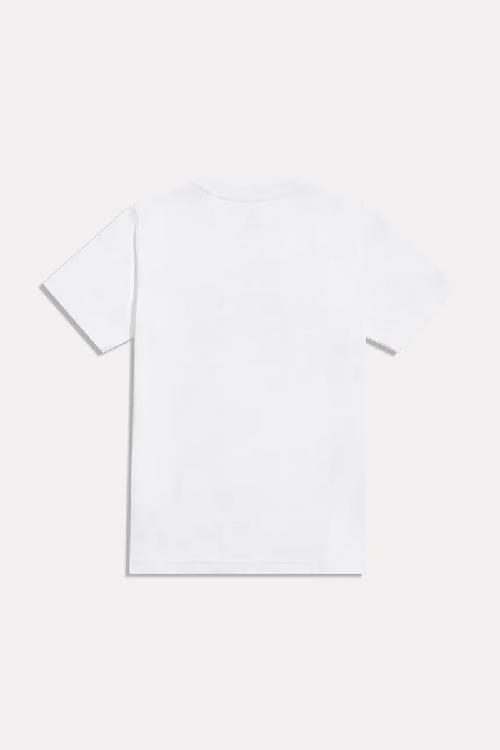 New Balance T-shirt dziecięcy bawełniany YT62C0UC biały AW26
