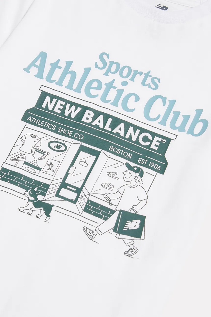 Chłopiec New Balance T-shirt dziecięcy bawełniany YT62C0UC biały