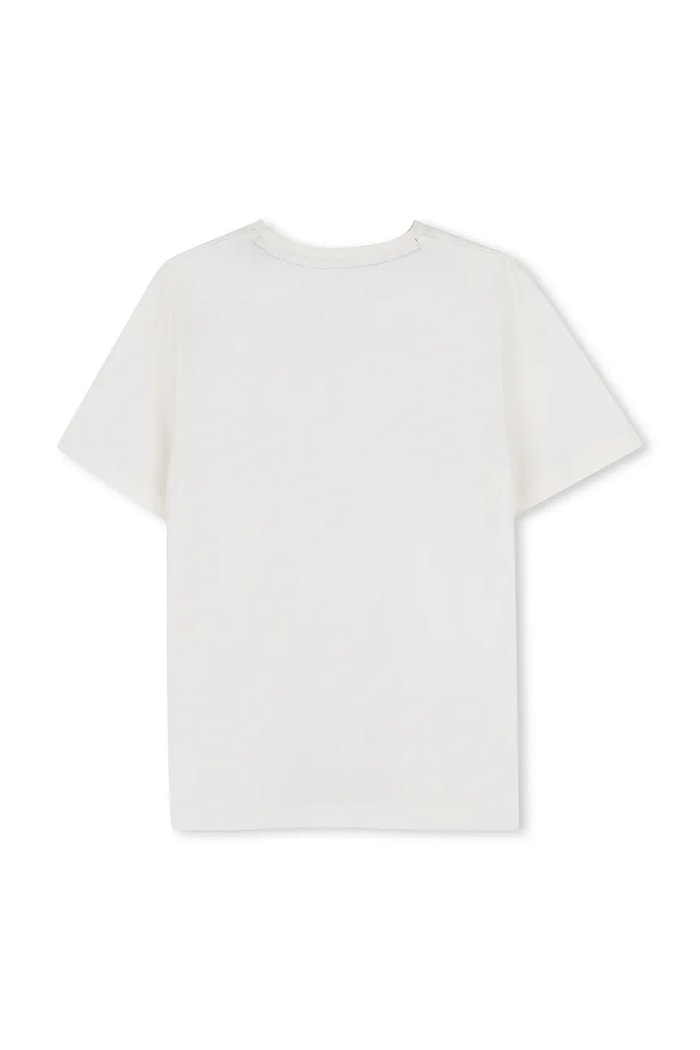 BOSS T-shirt dziecięcy bawełniany z elastanem J53410.162.174 beżowy AW26