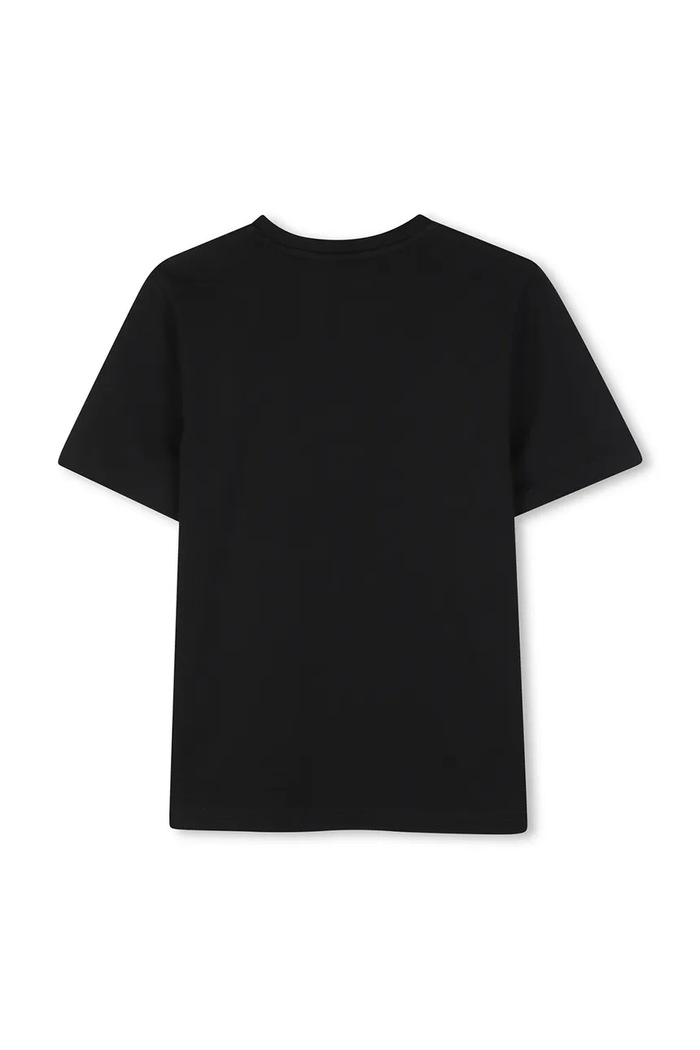 BOSS T-shirt dziecięcy bawełniany z elastanem J53410.162.174 czarny AW26