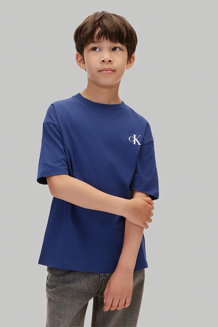 Calvin Klein Jeans T-shirt dziecięcy bawełniany szary LVCKTJI19B.9BY2