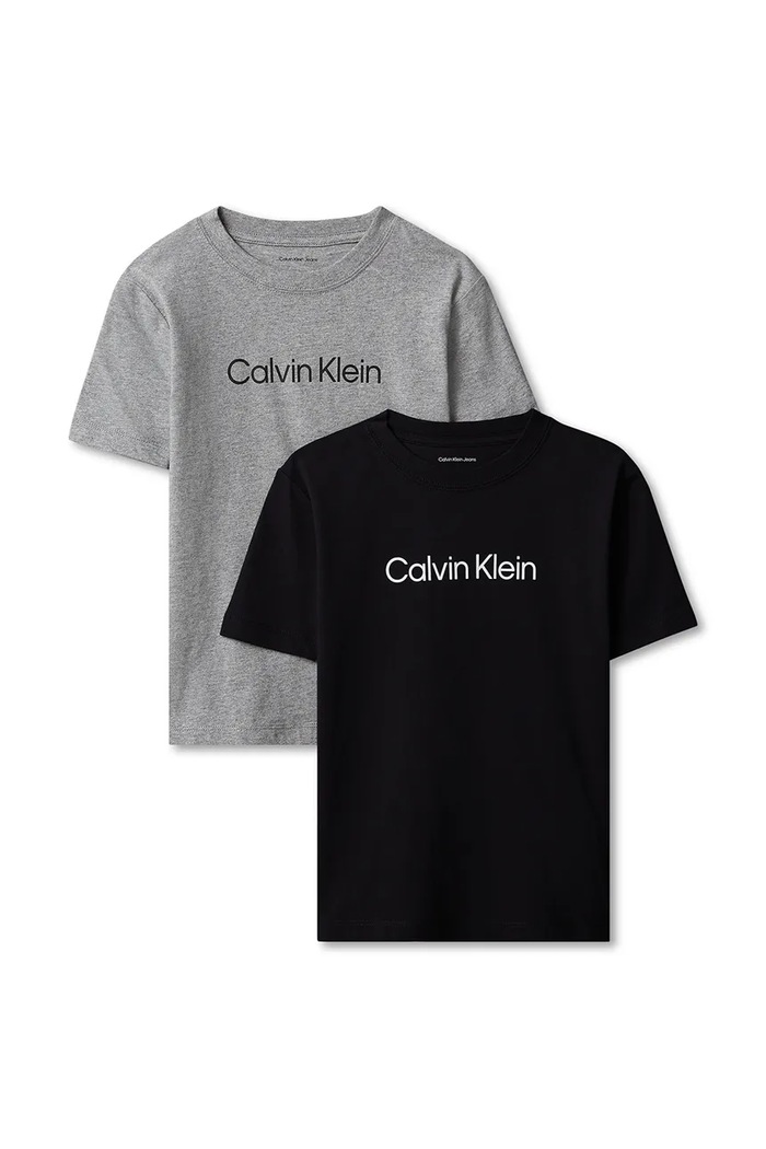 Calvin Klein Jeans T-shirt dziecięcy bawełniany czarny LVCKTJI11U0GN.9BY2