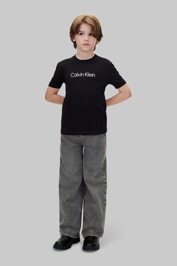 Tricou pentru copii din bumbac Calvin Klein Jeans LVCKTJI11U0GN.9BY2 negru