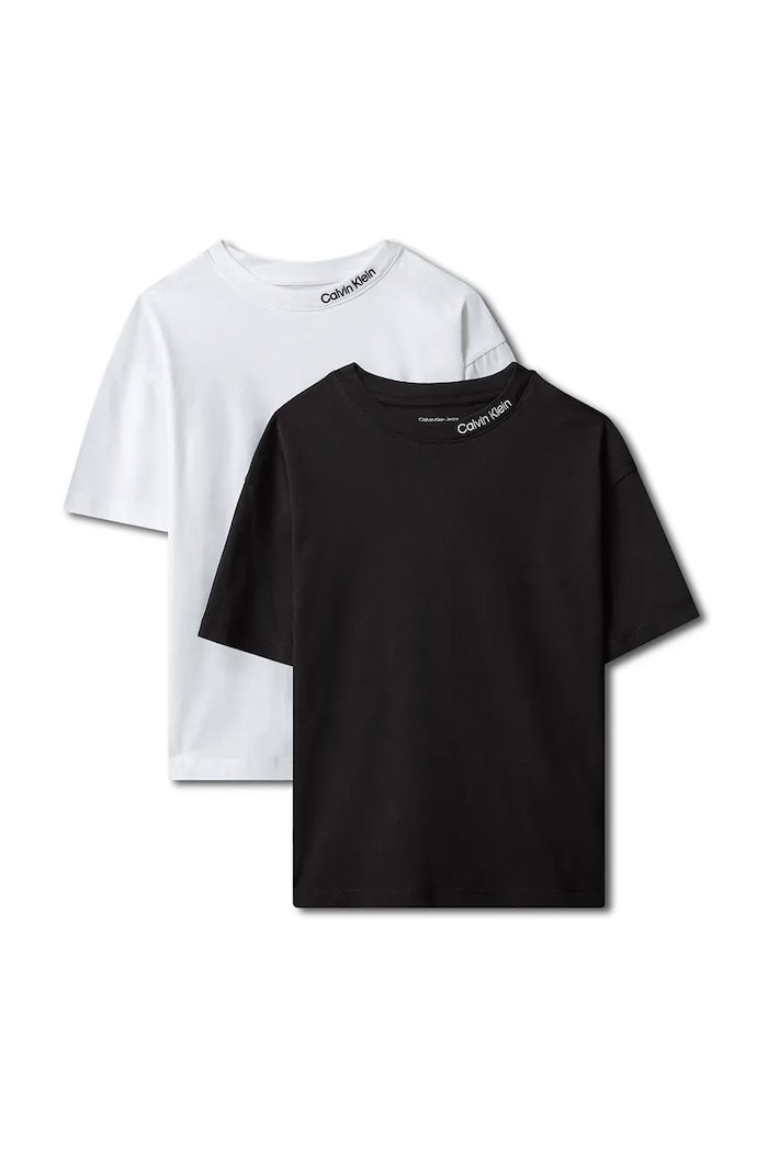 Calvin Klein Jeans T-shirt dziecięcy bawełniany 2-pack biały LVCKTJI18B.128.170.9BY2