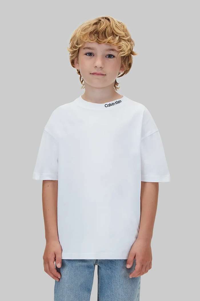 Calvin Klein Jeans T-shirt dziecięcy bawełniany 2-pack LVCKTJI18B.128.170.9BY2 biały AW26