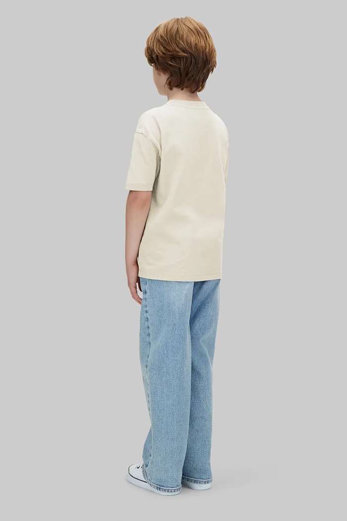T-shirt dziecięcy bawełniany 2-pack Calvin Klein Jeans LVCKTJI18B.128.170.9BY2 beżowy
