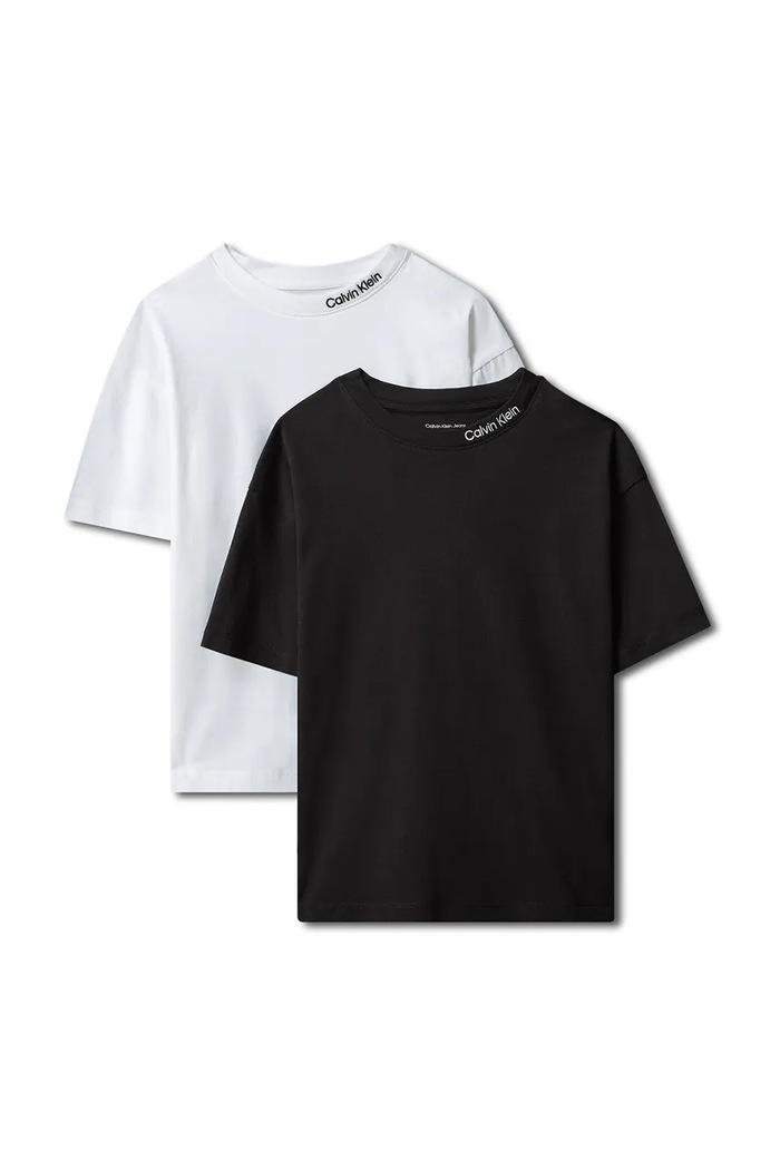 Calvin Klein Jeans T-shirt dziecięcy bawełniany 2-pack biały LVCKTJI18B.104.116.9BY2