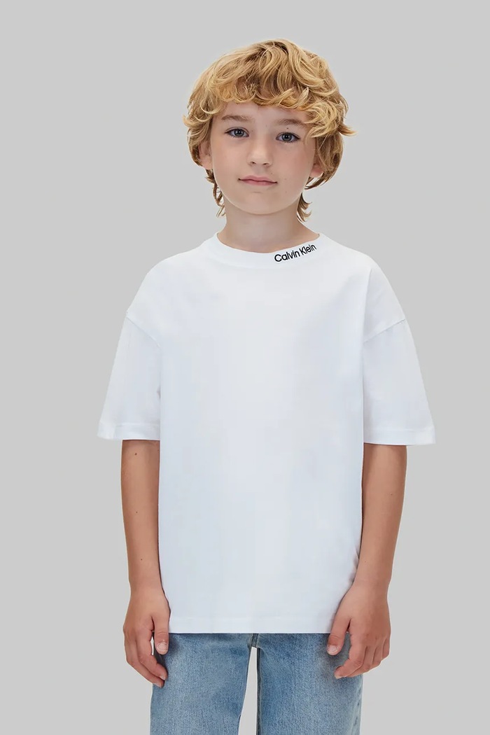 Calvin Klein Jeans T-shirt dziecięcy bawełniany 2-pack LVCKTJI18B.104.116.9BY2 biały AW26