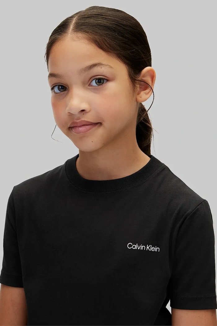 T-shirt dziecięcy bawełniany Calvin Klein Jeans czarny LVCKTJA20UBEH.9BY2