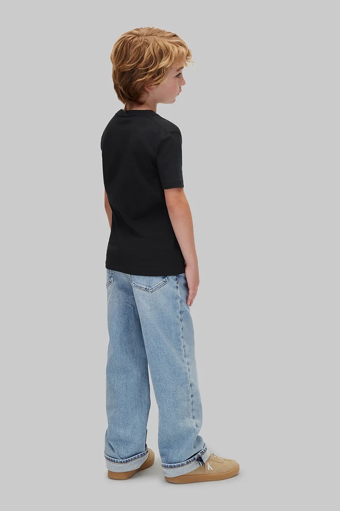 Chłopiec Calvin Klein Jeans T-shirt dziecięcy bawełniany LVCKTJA16U.9BY2 czarny