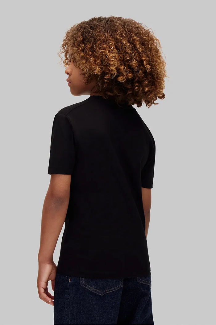 Chłopiec Calvin Klein Jeans T-shirt dziecięcy bawełniany LVCKFJA22B.9BY2 czarny