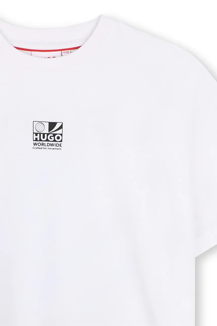 CHLAPEC HUGO Tričko dětské bavlněné G01244.114.150 bílá