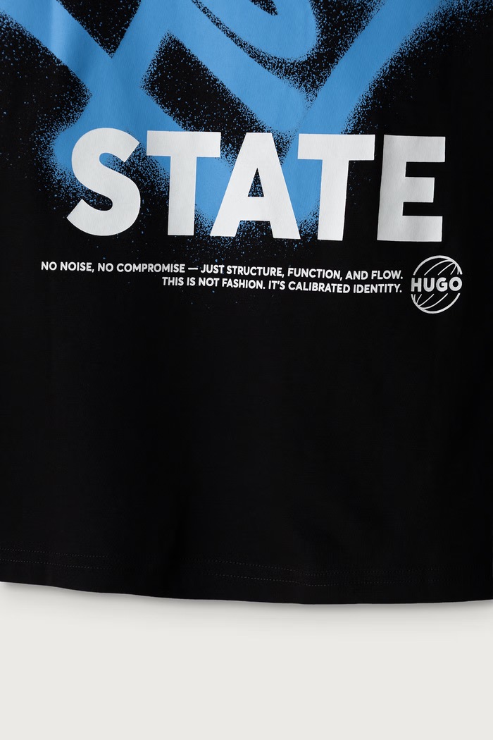 T-shirt dziecięcy bawełniany HUGO G01244.162.174 czarny