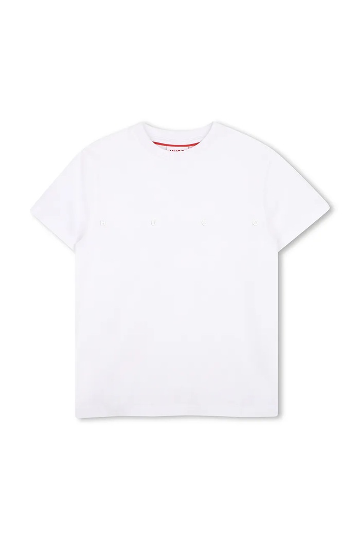 HUGO T-shirt dziecięcy bawełniany biały G01241.102.108