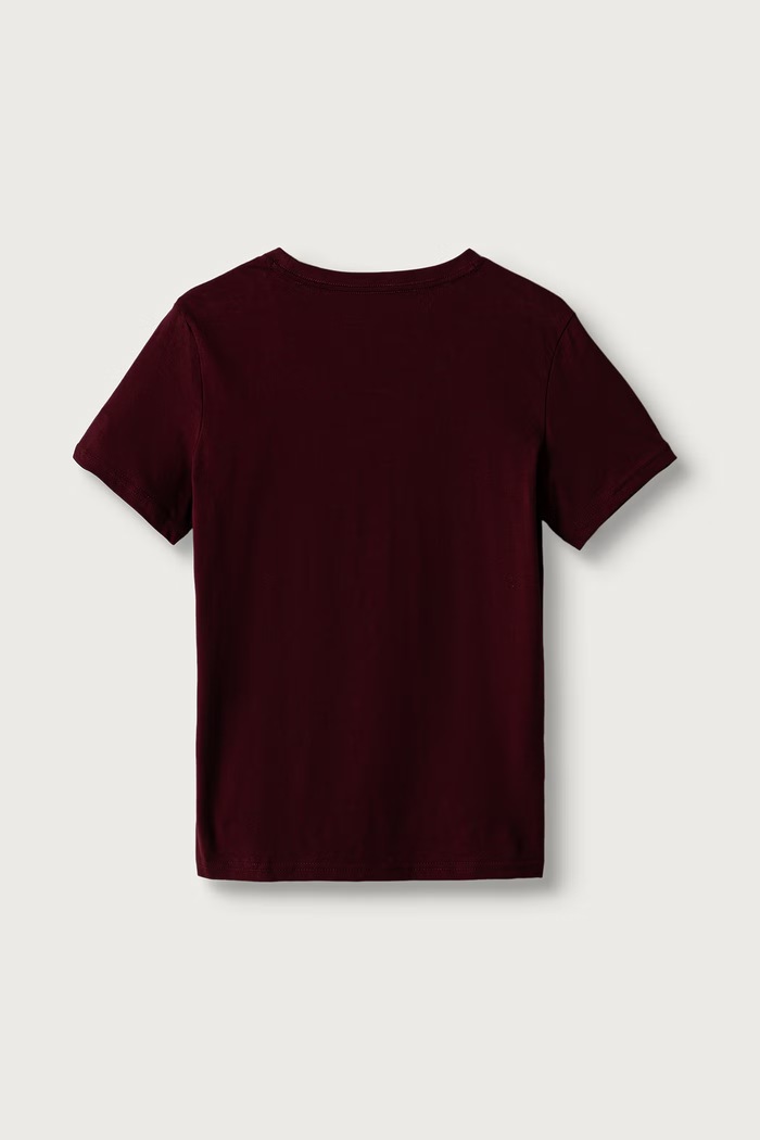 T-shirt basic dziecięcy bawełniany 2-pack Tommy Hilfiger bordowy UB0UB00310.9BY2