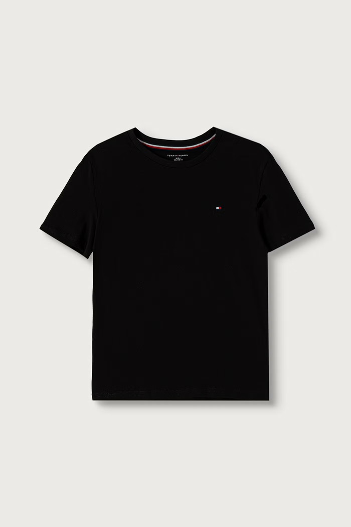 Tommy Hilfiger basic tričko detské bavlnené 2-pak čierna UB0UB00310.9BY2